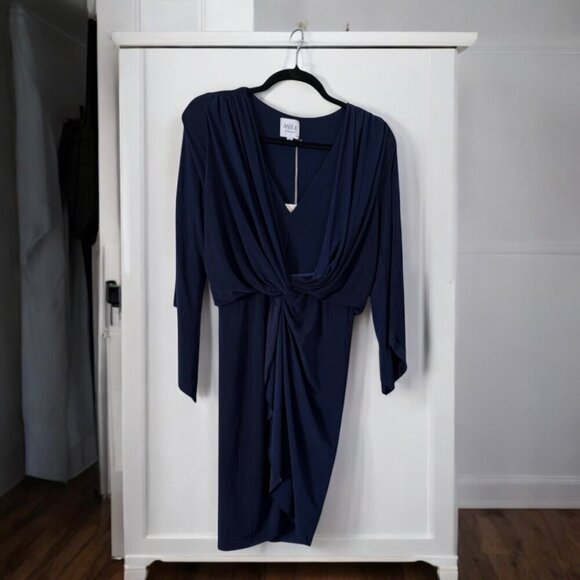 MISA Los Angeles Teget Mini Dress Midnight Blue Size Medium - Picture 2 of 10